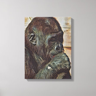 CHIMP ART CANVAS PRINT