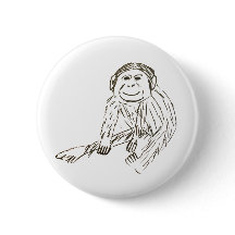 Chimp Badge - A badly drawn chimp on a badge