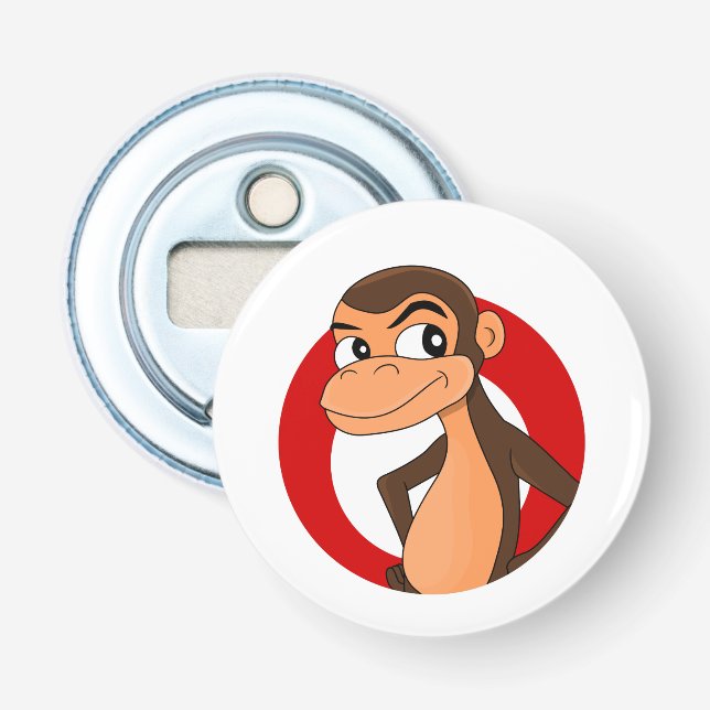 Chimp cartoon bottle opener (Front)