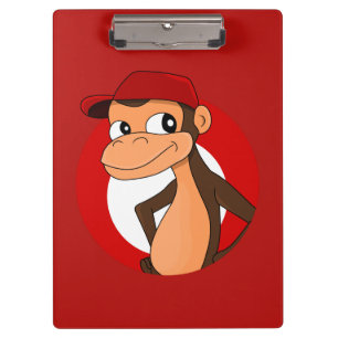 Chimp cartoon clipboard