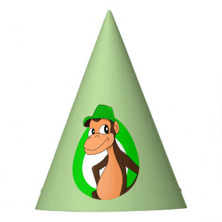 Chimp cartoon party hat