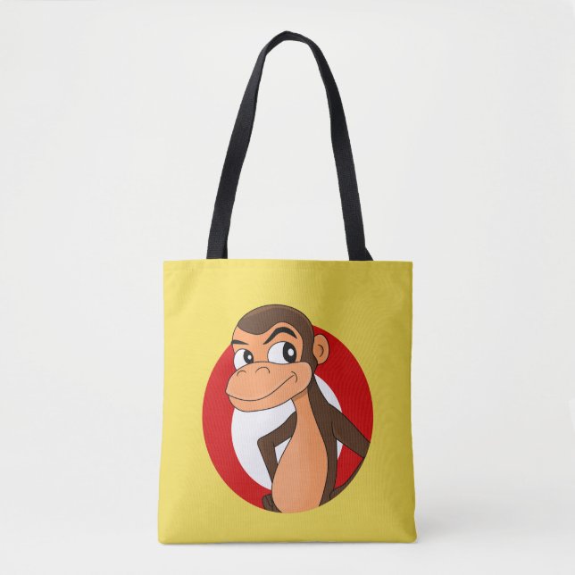 Chimp cartoon tote bag (Front)