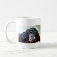 Chimp chimpanzee monkey sad face mug cup