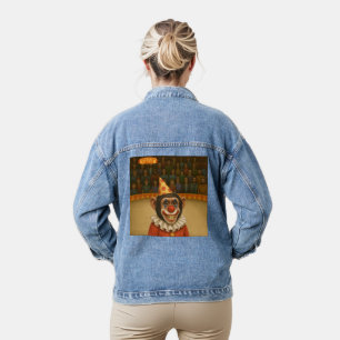 Chimp clown denim jacket