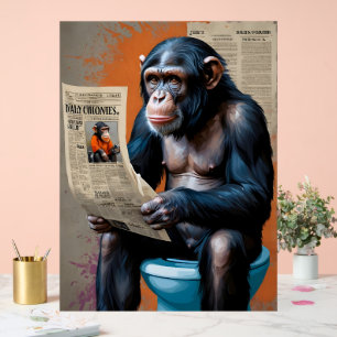 Chimp Pourcentage sur le trône" - Unique Animal Ar