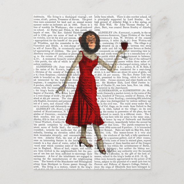 Chimp With Wine Postcard (Front)