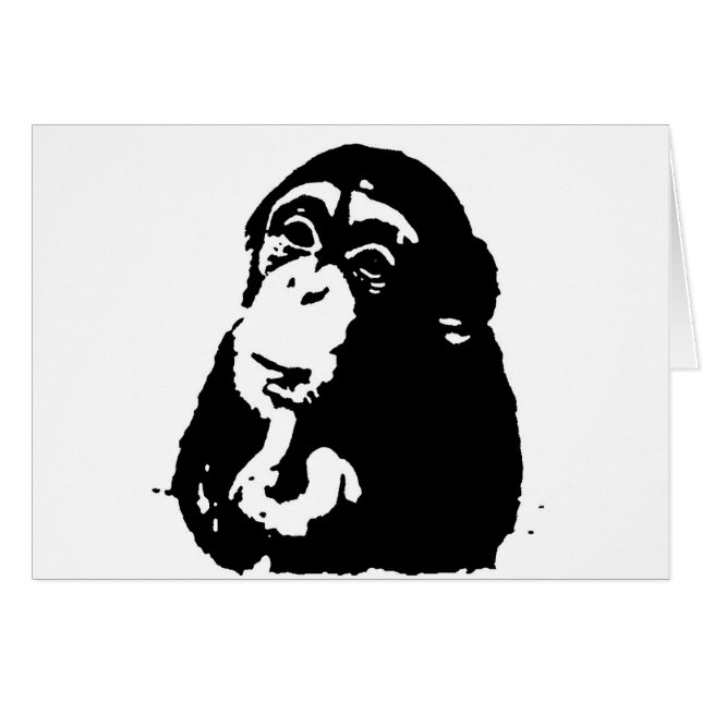 Chimpanzé Pop Art Thinking (Devant horizontal)