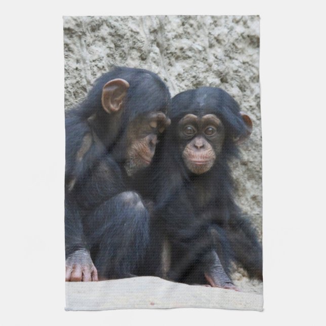 Chimpanzee 002 kitchen towel (Vertical)