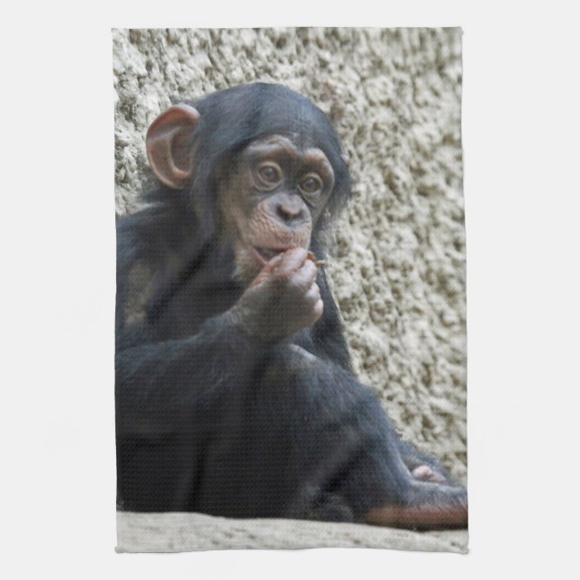 Chimpanzee 013 kitchen towel (Vertical)