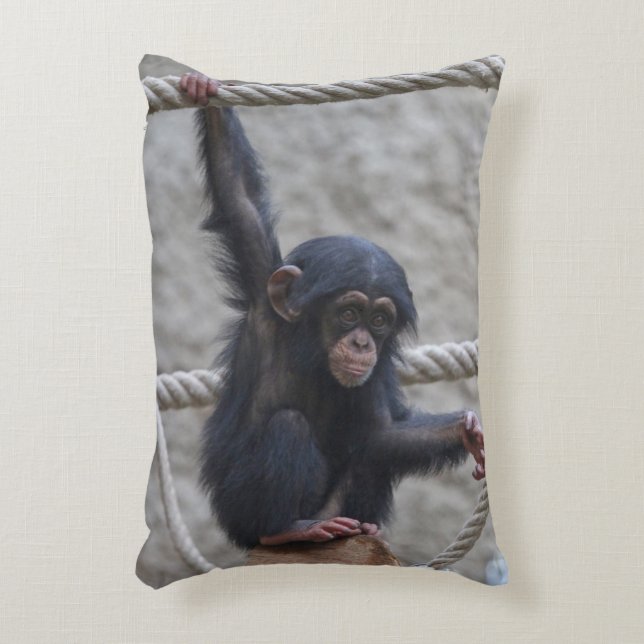 Chimpanzee 017 accent pillow (Front(Vertical))