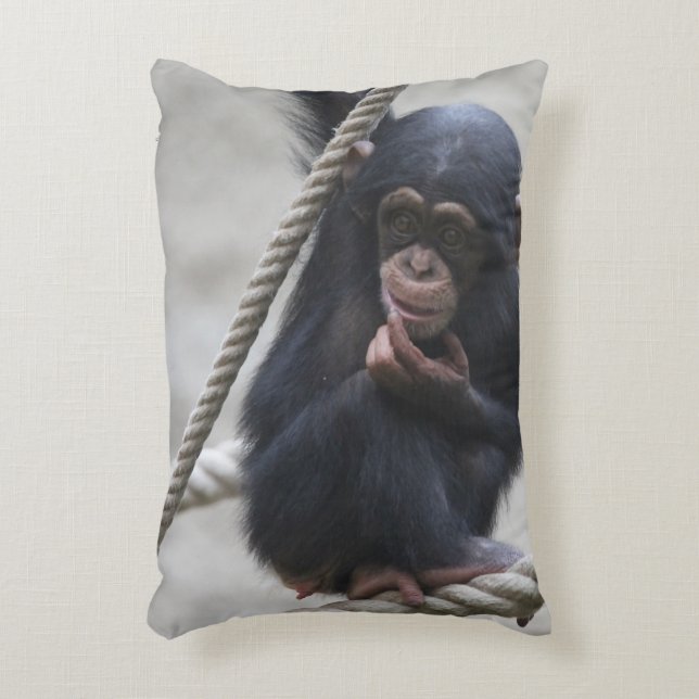 Chimpanzee 030 accent pillow (Front(Vertical))