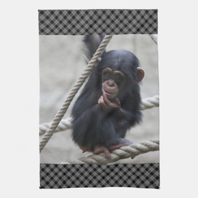 Chimpanzee 030 kitchen towel (Vertical)