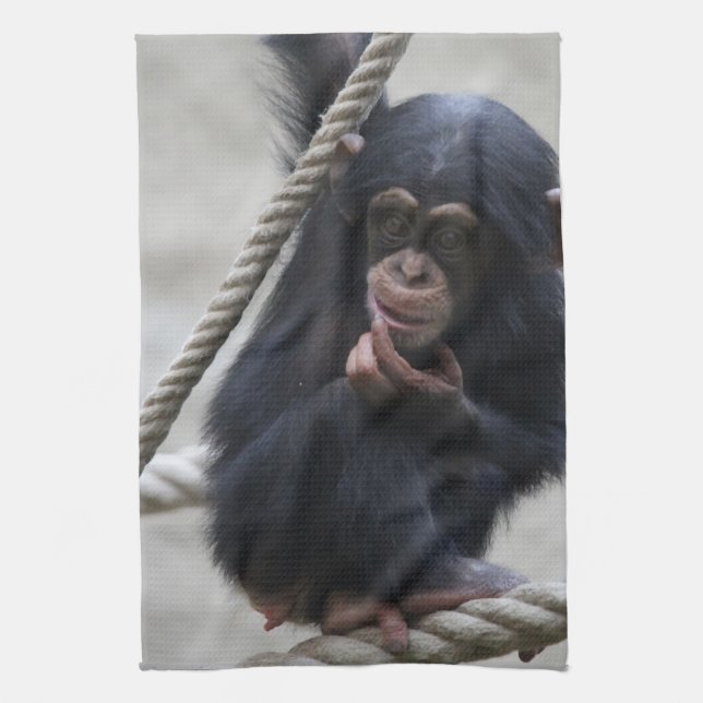 Chimpanzee 030 kitchen towel (Vertical)