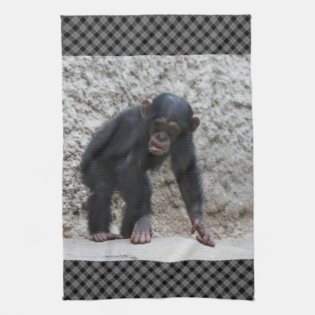 Chimpanzee 031 kitchen towel (Vertical)