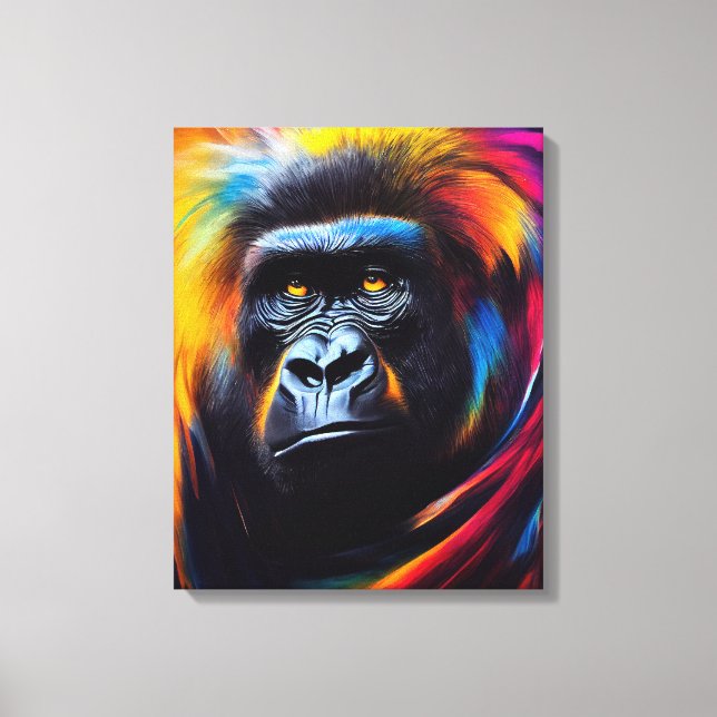 Chimpanzee Ape Animal Discovery Adventure Nature  Canvas Print (Front)