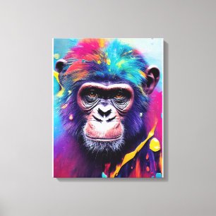 Chimpanzee Ape Animal Discovery Adventure Nature Canvas Print