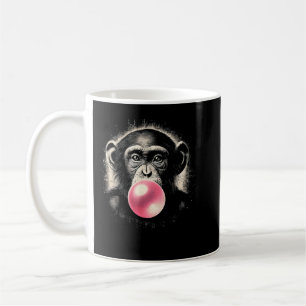 Chimpanzee Chimp Ape Pink Chewing Gum Bubble Coffee Mug