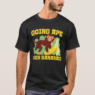 Chimpanzee Going Ape Over Bananas T-Shirt