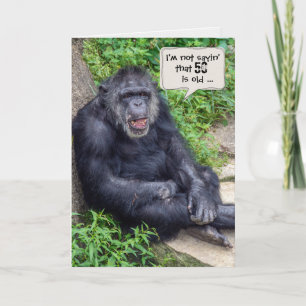 chimpanzee humour-for 50th birthday card