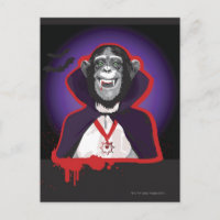 Chimpanzee in Dracula Costume