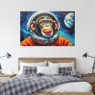 CHIMPANZEE IN SPACE-14 CANVAS PRINT