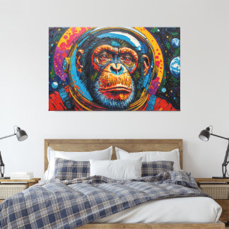 CHIMPANZEE IN SPACE-19 CANVAS PRINT