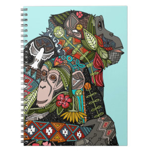 chimpanzee love sky notebook