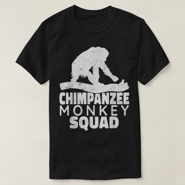 Chimpanzee monkey squad Primates chimpanzee vintag T-Shirt (Design Front)