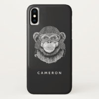 Chimpanzee Motorcycle Rider | Add Your Name