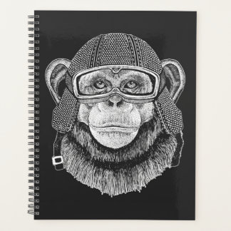 Chimpanzee Motorcycle Rider Planner