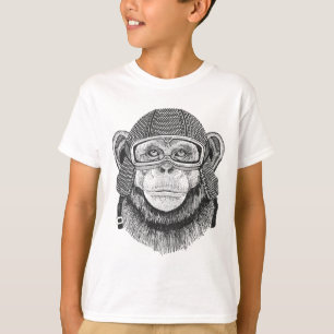 Chimpanzee Motorcycle Rider T-Shirt