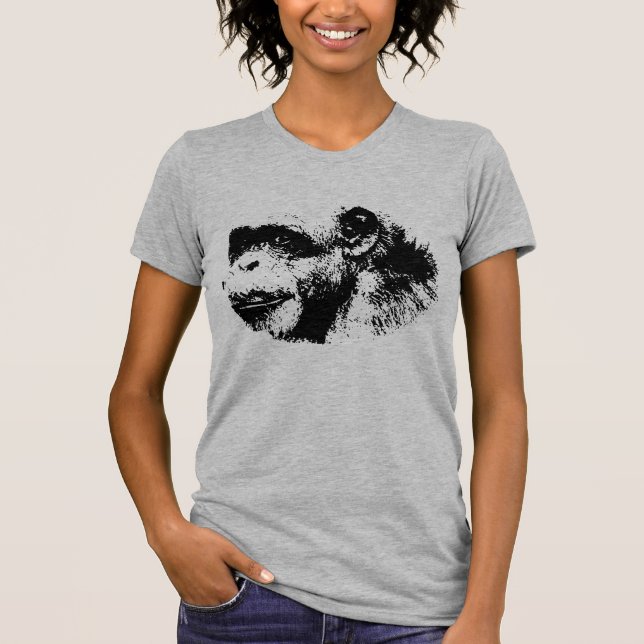 Chimpanzee Pop Art T-Shirt (Front)