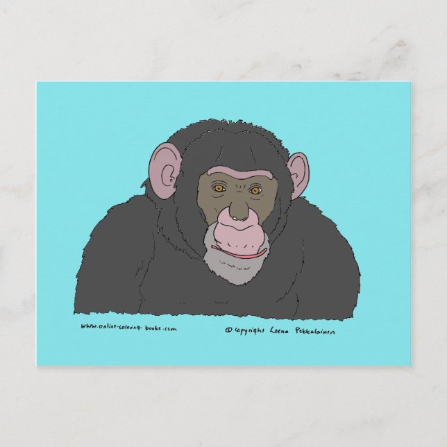Chimpanzee Postcard (Front)