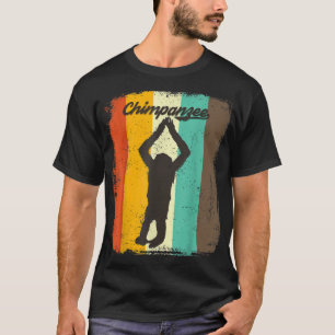 Chimpanzee Retro 70s Vintage Monkey Lover Art T-Shirt