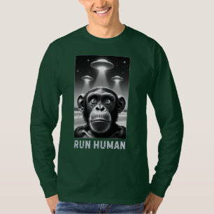 Chimpanzee Selfie UFO Fun Quirky Gift T-Shirt