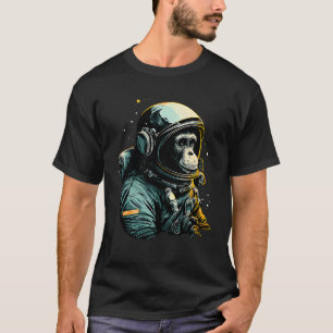 Chimpanzee Space Astronaut Travel Monkey Vintage T-Shirt