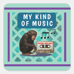 chimpanzee  square sticker