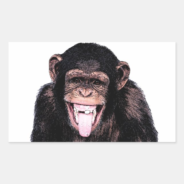 Chimpanzee Tongue Sticker (Front)