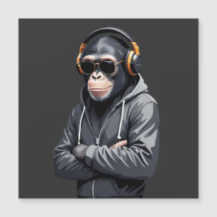 Chimpanzee Wearing Hoodie Funny Cool Animal Happy