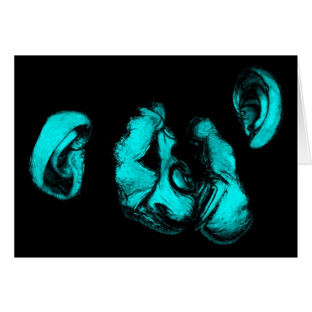 chimpanzés baisants : néon turquoise (Devant Horizontal)