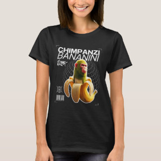 Chimpanzi Bananini Fun Character Art T-Shirt