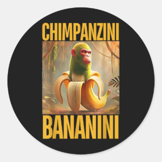Chimpanzini Bananini Italian Brainrot Meme Boys Gi Classic Round Sticker