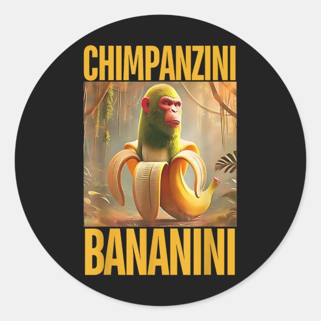 Chimpanzini Bananini Italian Brainrot Meme Boys Gi Classic Round Sticker (Front)