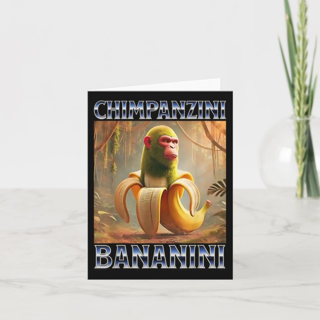 Chimpanzini Bananini - Italian Brainrot Meme  Card (Front)