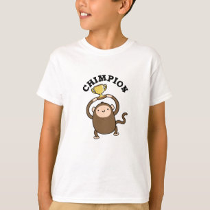 Chimpion Funny Champion Chimpanzee Pun  T-Shirt