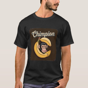 Chimpion Funny Monkey Banana Design T-Shirt