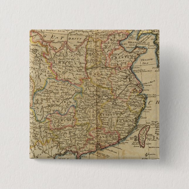 China 5 2 inch square button (Front)