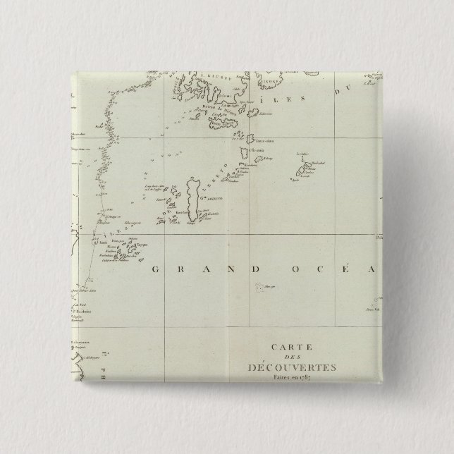 China and Asia 2 Inch Square Button (Front)