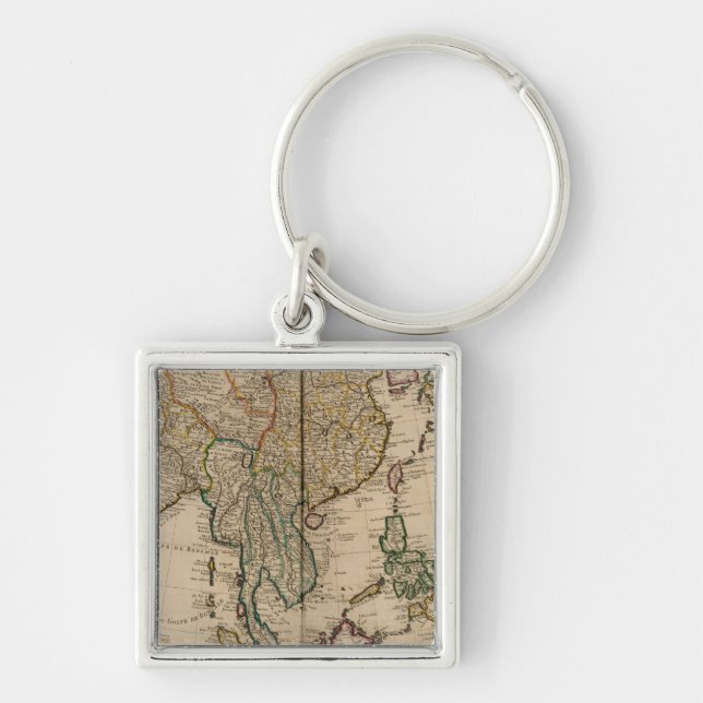 China and India Keychain (Front)