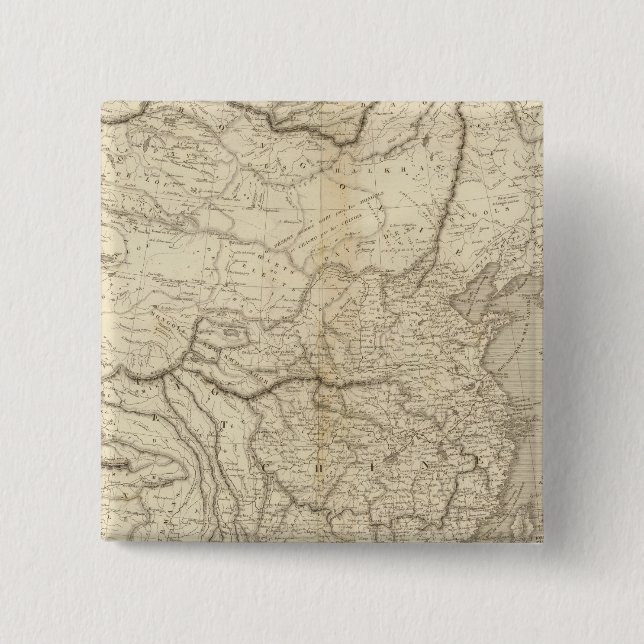 China and Japan 2 Inch Square Button (Front)